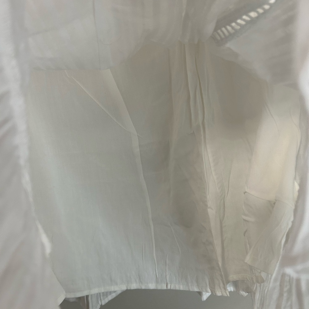 NWT Lumiere White Tiered Ruffled Mini Dress, Size S - Picture 6 of 11